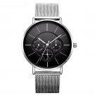 Mens Black Watches Stainless Steel Mesh Band Analog Quartz Dress Ladies 11S9738G02