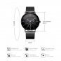 Mens Black Watches Stainless Steel Mesh Band Analog Quartz Dress Ladies 11S9738G01
