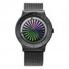 Original Creative Design Mens Watches Black Cool Fashion Quartz Stainless Strap