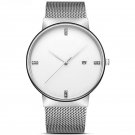 Mens Wrist watches Luxury Mesh Stainless Steel Crystal Clock Calendar 11S9685G01