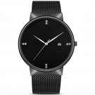Mens Wrist watches Luxury Mesh Stainless Steel Crystal Clock Calendar 11S9685G03
