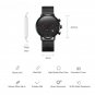 Luxury Creative Mens Red Watches Luminous Quartz Sport Stainless Steel Strap Mesh