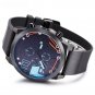 Men Watch Blue Sport Chronograph Silicone Waterproof Fashion Casual Quartz