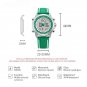 New Design Mens Digital green Watches Design Silicone Strap Quartz Chronograph