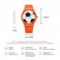 Creative Football Design Original Mens Watches orange Quartz Support Fans Clock