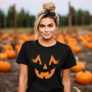 Girly Jack O Lantern Pumpkin Face Halloween T-Shirt