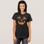 Girly Jack O Lantern Pumpkin Face Halloween T-Shirt