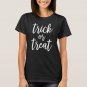 Trick or Treat Modern Script Womens Halloween T-Shirt