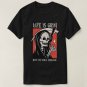 Life Is Grim Funny Grim Reaper Punny Halloween T-Shirt
