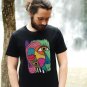 Abstract Face Colorful Artsy Fun Whimsical Modern T-Shirt