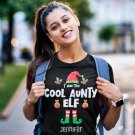 Cool aunty elf family matching christmas name T-Shirt