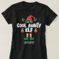 Cool aunty elf family matching christmas name T-Shirt