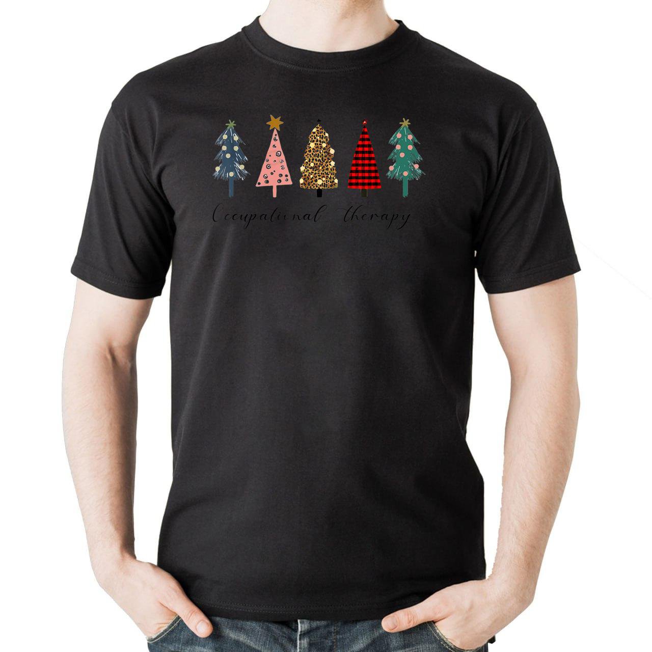 Occupational Therapy Christmas Tree OT Therapist for Women T-Shirt