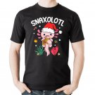 Snaxolotl Funny Axolotl Eating Gingerbread Man Christmas PJs T-Shirt