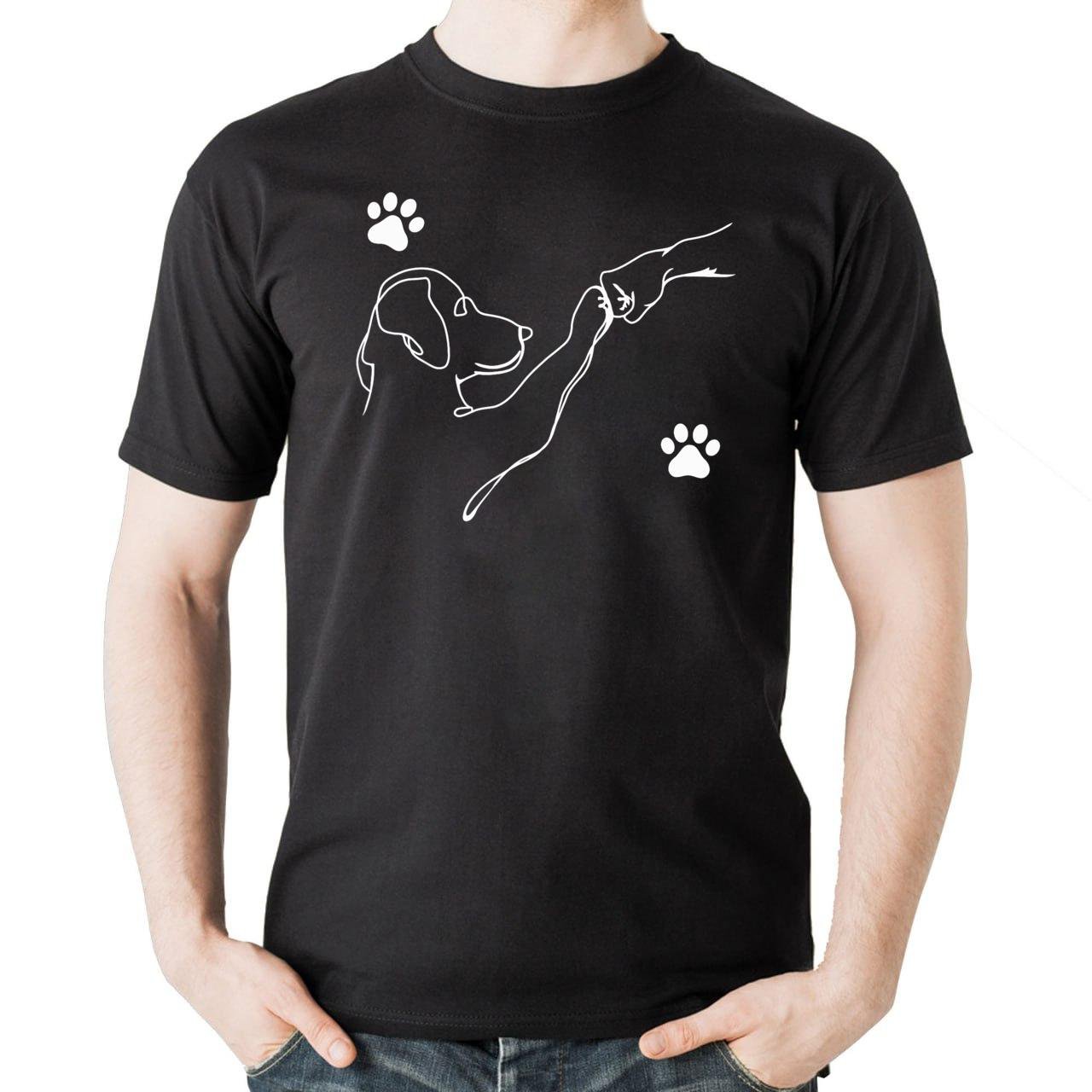 Dog and People Punch Hand Dog Friendship Fist Bump T-Shirt