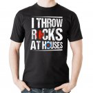 I Throw Rocks at Houses Ice Sport Curling Curler Premium T-Shirt
