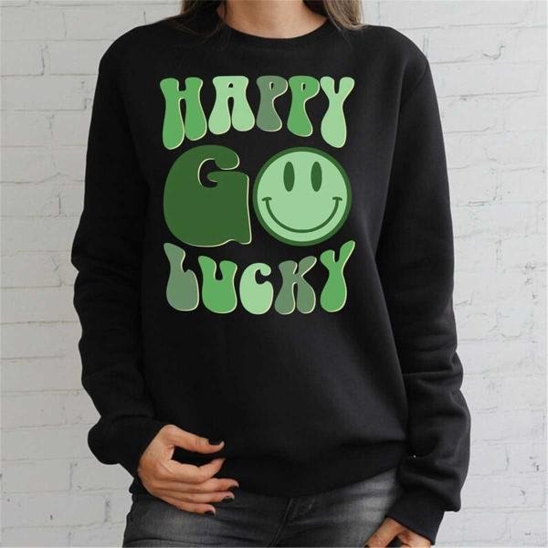 Happy Go Vintage St Patrick's Day Shirt, Retro Saint Patrick's Day Shirt, Day Drinking Shirt, Retro 
