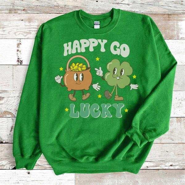 Happy Go Vintage St Patrick's Day Shirt, Retro Saint Patrick's Day Shirt, Day Drinking Shirt, Retro 