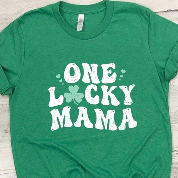 Lucky Vintage, One Lucky Mama Saint Patrick's Day Shirt, Vintage St Patrick's Day Shirt, Day Drinkin
