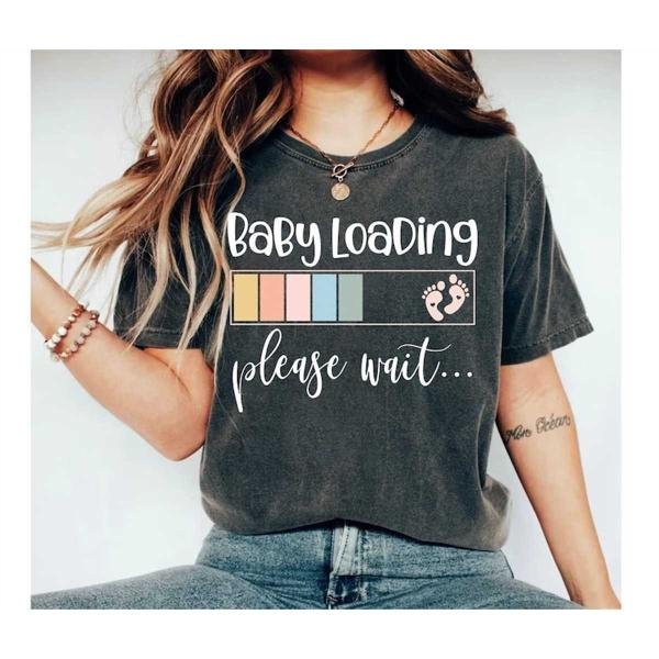 Pregnancy Reveal, Baby Loading Pregnancy Announcement Shirt, New Baby Announcement, Pregnant Shirt, 