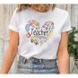 Bunny Teacher Shirt, Love Teacher Easter Shirt, Teacher Easter Gift, Custom Teacher Shirt, Cute East