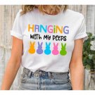 Funny Easter Tshirt,Easter Matching Shirts, Hanging With My Peeps Easter Shirt,Easter Peeps Squad Sh