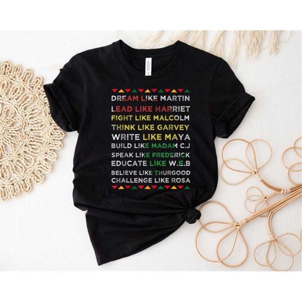 Black History Month Teacher Tee, Celebrate Black History Month Dream Like Martin T-Shirt, Black Hist