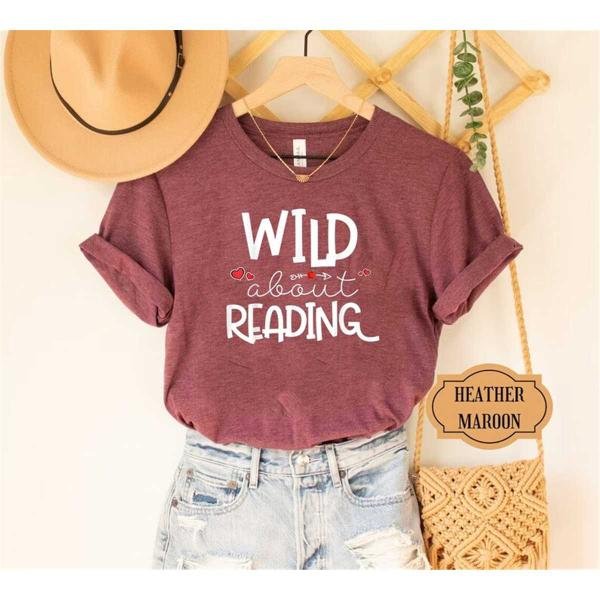 Reading Tie Dye T-Shirt, Wild About Reading Shirt, Bookworm Sweatshirt, Reading Shirt, Book Lovers T