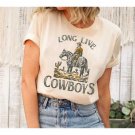Western T-shirt, Long Live Cowboys Shirt, Desert Tee, Cactus Shirt, Cowboy Tshirt, Saddle Up Tee