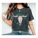 Retro Shirt for Women, Retro Cow Skull Shirt, Vintage Rodeo Shirt for Her, Rodeo Shirt, Girl Friends