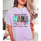 Personalized Grandma Shirt Custom Blessed To Be Called Nana Kids Art Flower Nana T-Shirt
