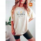 Comfort Colors Mama Est Floral Shirt Mama Flower T-Shirt