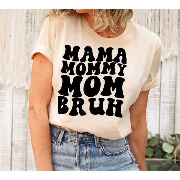 Mama Shirt Mama T-shirt Funny Mom Shirt Retro Boho Mama Mommy Mom Bruh Shirt Gift for Mom Baby Showe