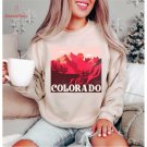 Adventure Lovers Hoodie, Pink Colorado Rock Mountains Sweater, Colorado Camping Crewneck, Family Hol