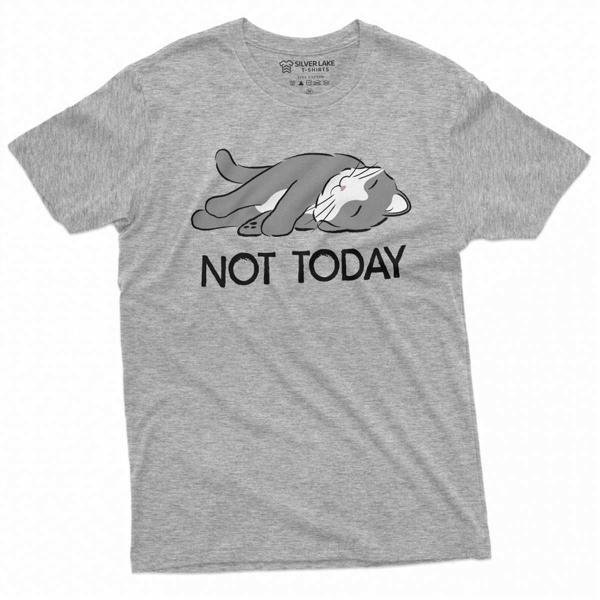 Funny Lazy Cat Not Today T Shirt Do It Later T-Shirt