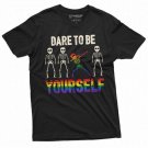 Dare To Be Yourself Lgbtq T Shirt Gay Lesbian Mens T-Shirt