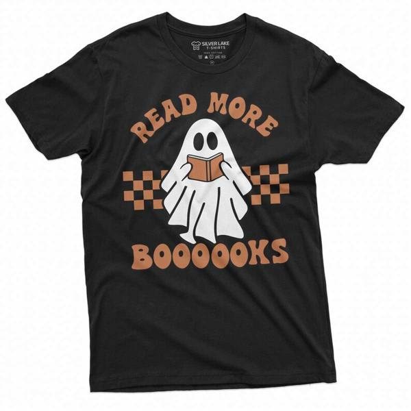 Teacher Halloween Funny Shirt Read More Booooks Books Boo T-Shirt