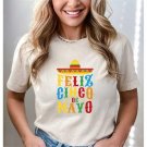 Mexican Festival Lovers Shirt, Colorful Feliz Cinco De Mayo T-shirt, Vintage Mexican Women Gift, Mex