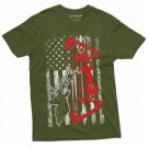 Men's Hunting crossbow T-shirt USA Flag Patriotic Deer Hunting Bow and arrows Gifts Tee