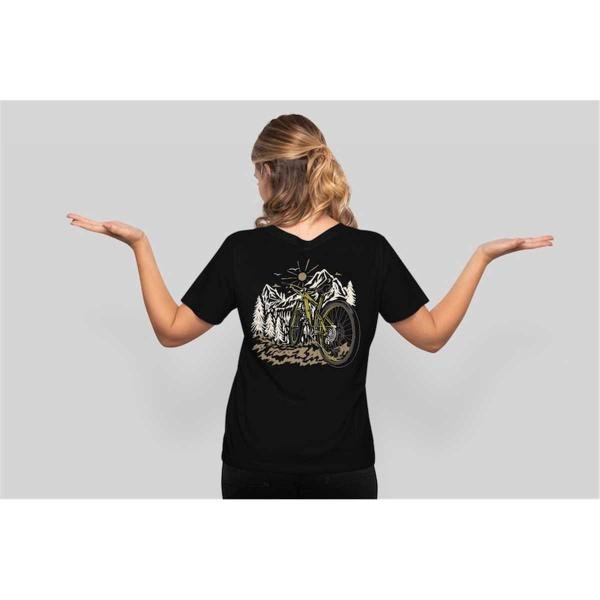 Mountain Biker Gift, Mountain Biker Back Print Shirt, Bike Shirt, Biker Gifts, Bike Lover Gift