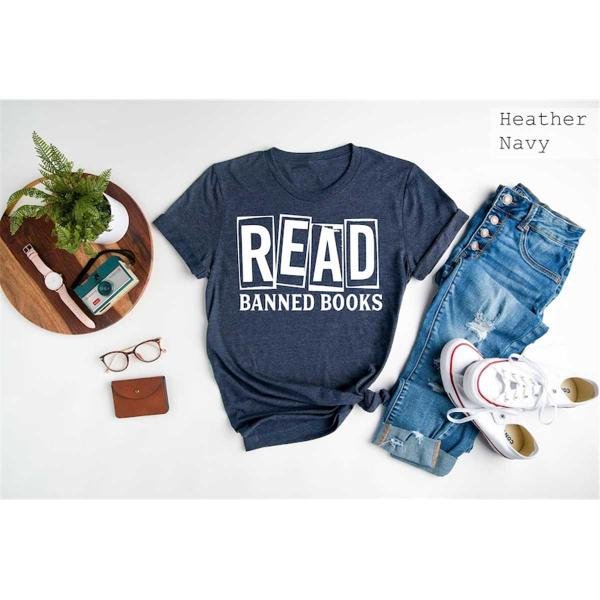 Librarian T-Shirt, Read Banned Books Book Lover T-Shirt, Reading Shirt, Freedom Books Tee, Teacher T