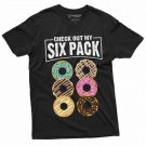 Men's Funny Donut Six Pack Workout Shirt Gym Funny Tee For Him Birthday Gift Humor Tee