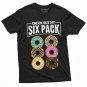 Men's Funny Donut Six Pack Workout Shirt Gym Funny Tee For Him Birthday Gift Humor Tee