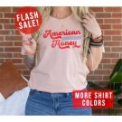 American Honey Patriot Women Shirt 4th Of July Women Clothing Liberty Apparel Independence Day Tee M