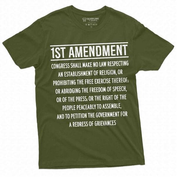 Patriotic Constitution T Shirt 1st Amendment Freedom Of Speech Democracy T-Shirt