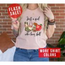 Cute Women Fall Shirt, Just A Girl Who Loves Fall Autumn Vibes Shirt, Hello Pumpkin Gift, Fall Girl 