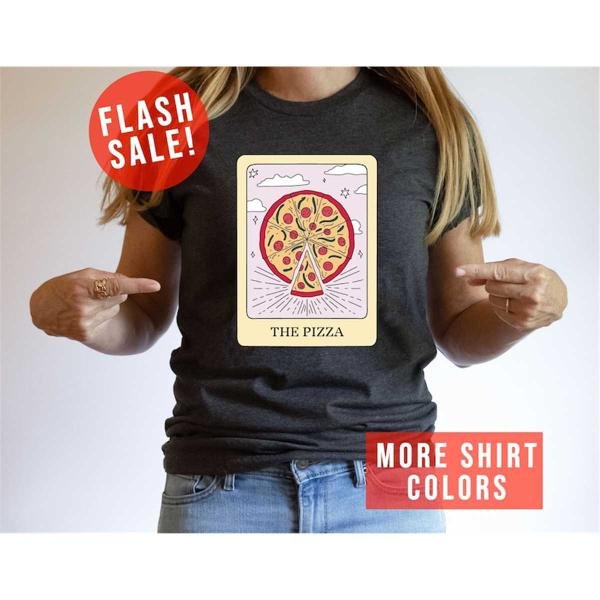 Pizza Lover T-shirt, Cute The Pizza Tarot Card T-shirt, Mystical Pizza Shirt