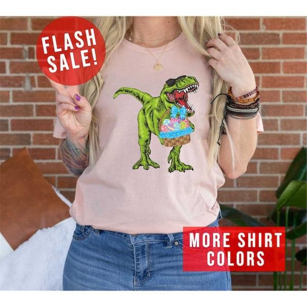 Easter Kids Party Outfit, Dinosaur Easter Egg T-Shirt, Easter T-rex Funny Toddler Shirt, Cute My Fir