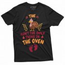 Thanksgiving Pregnancy Announcement T Shirt New Baby Expecting Mom Tee T-Shirt