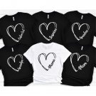 Mother Heart Outfit, I Love My Mom Mother's Day T-Shirt, Personalized Mom Tee, Mother Love Tee